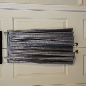 Silver Shimmery Pleated Skirt - Size S (Forever 21)